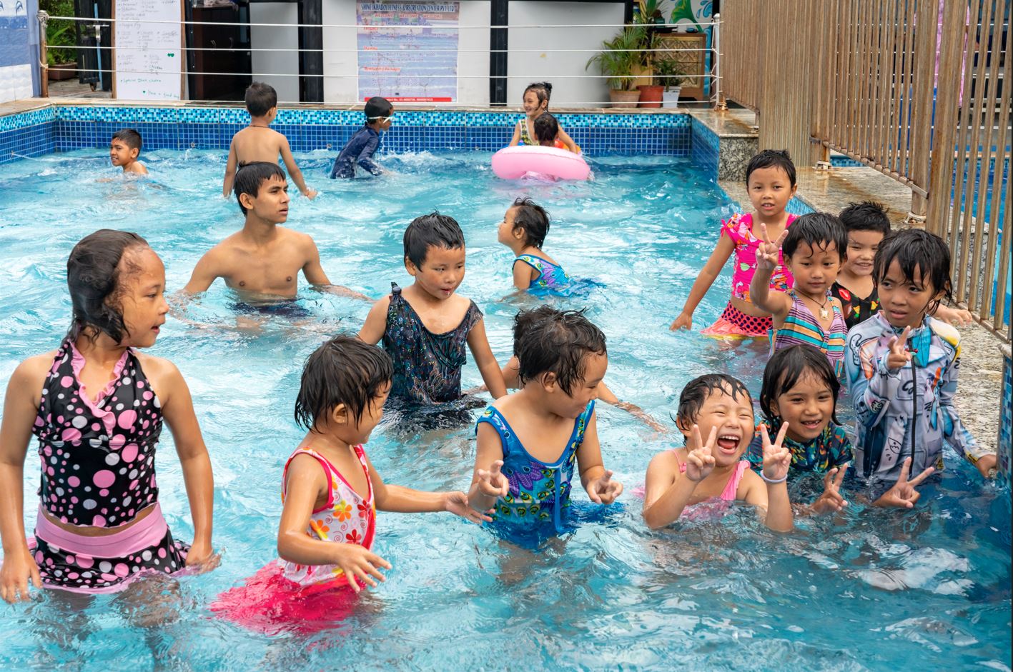 Nepali Children Swimming